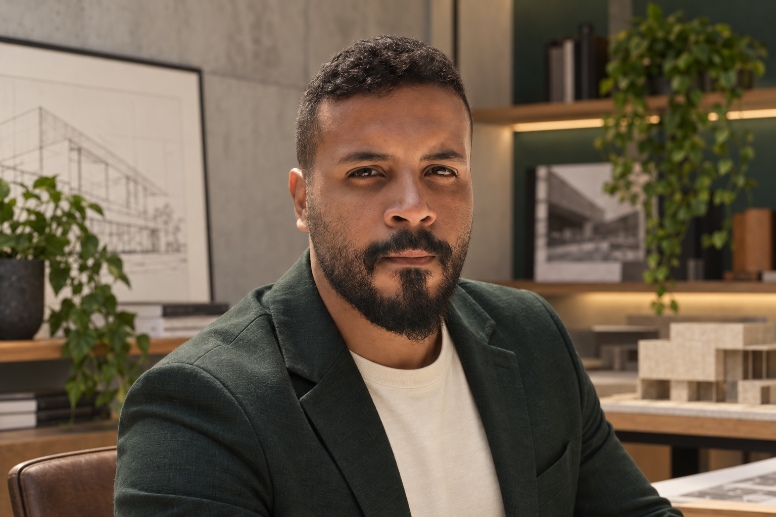 Maikon Willian em seu escritório