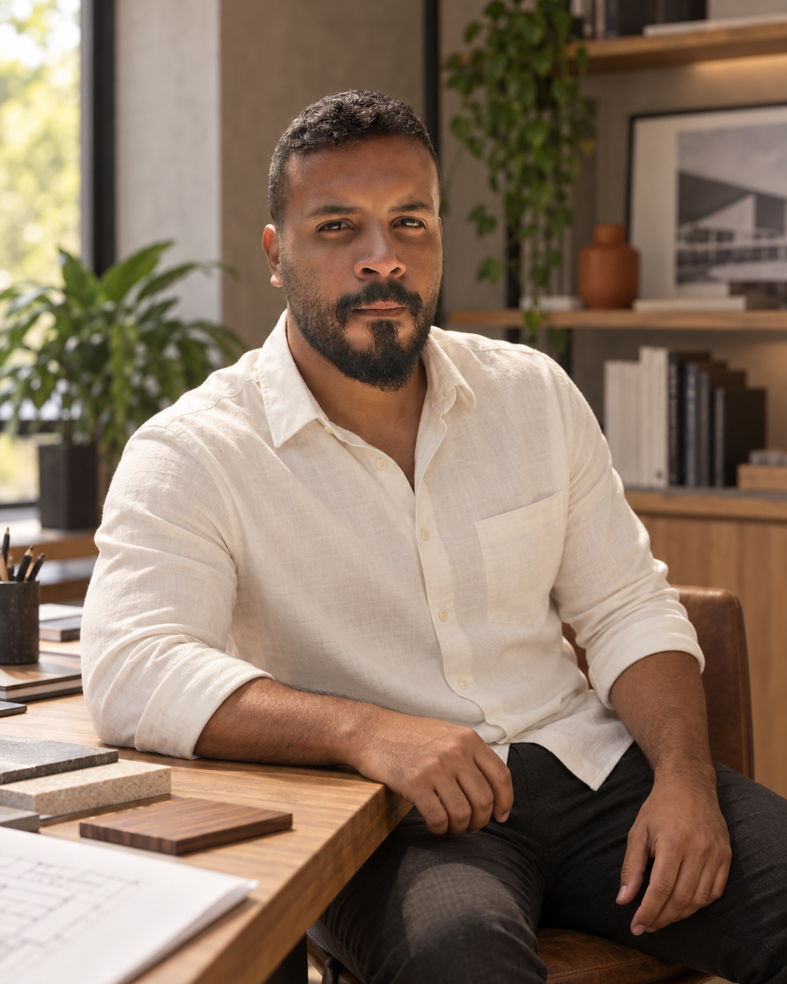 Retrato do arquiteto Maikon Willian